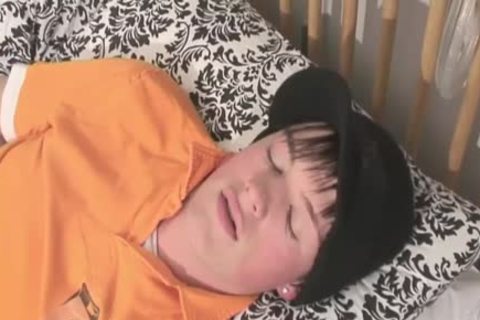 brunette hair twink Strokes Himself And Dildos butthole