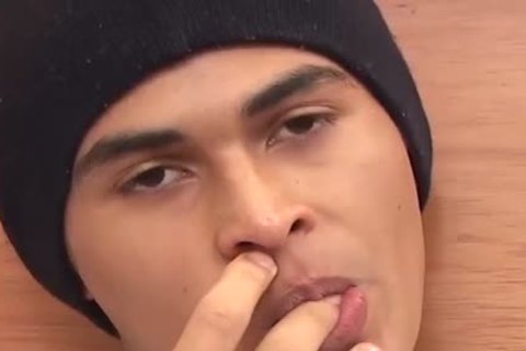 slutty Little twink Alfredo Wanks His Hard Prick In A Bedroom