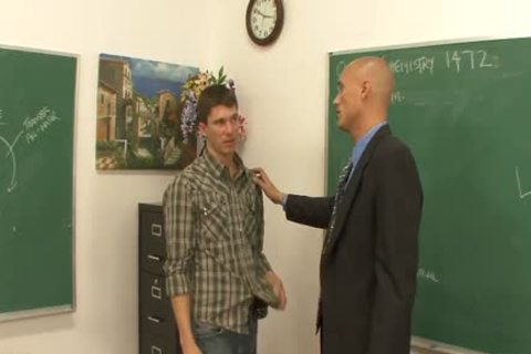 hot homosexual dudes plowing In Classroom