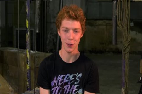 Ginger young twink bondage video