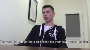 Czech teen with nice-looking lean body receives boner