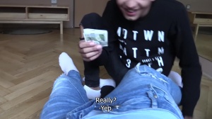 young Czech lad pokes in his sister's room