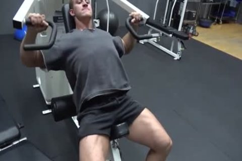 brawny Fitness Enjoying Giving pleasure To His delicious Body