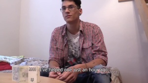 A yummy guy takes his clothes off