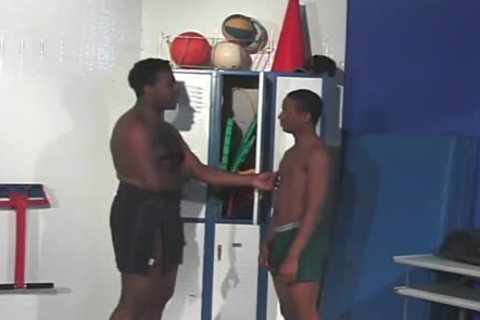 Petite ebony dude fucks His beefy friend In The Rear