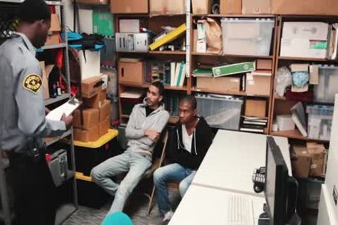 black Hung Mall Cop Barebacks Two young Shoplifting Per