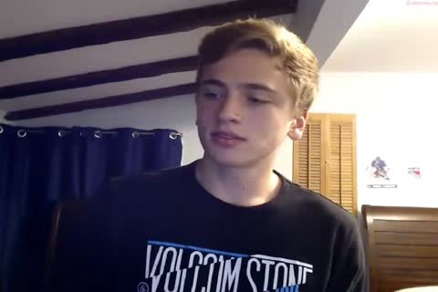 Blond twink Cums On fake penis And Licks his cock juice - Chaturbate