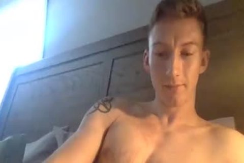youthful lad stroking