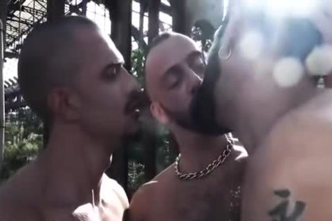 ball sperm Feast three-some