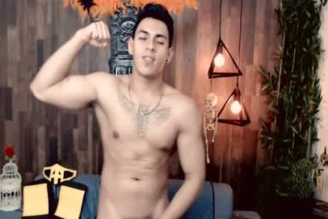 Aiden Stronghold On Flirt4Free - Latino With pretty 10-Pounder dildos And Fingers His kinky shaggy hole