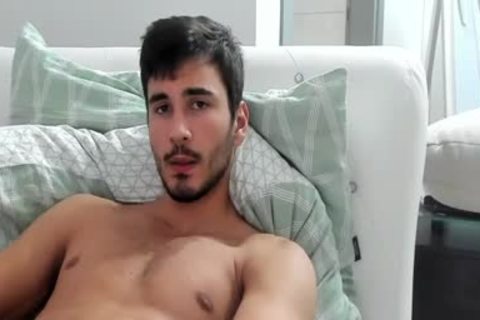 stylish youthful dude Masturbating In cam