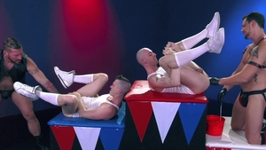 Club Inferno Dungeon - Tattooed Sam Syron fisting