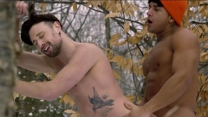 Falcon Studios: Dixon smashing bodybuilder Drew public sex