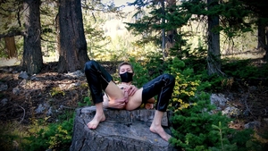 shoving My giant 10-Pounder Into My Own ass In The Forest For A fun Day Of Self-pounding Myself unprotected Till I Creampie.