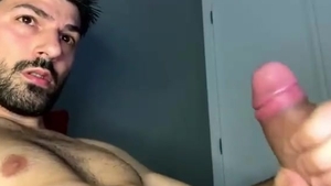 sexy chap With monstrous schlong Wanks On webcam