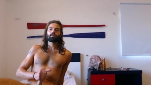 ChaosMen - Solo hairy caucasian jock in jeans fucked hard