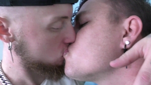 ManPuppy.com - Leo tongue kissing