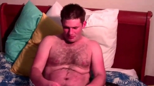 AmateursDoIt: Hairy Joshie jerking uncut dick at the castings