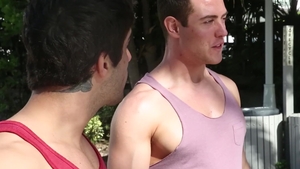 Men: Sandy Seduction: Brendan Eyeing Hairy Ricky