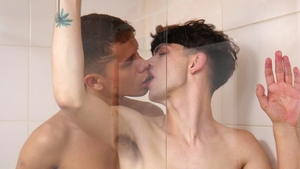 Licking Cum in the Mouths of Two Gays
